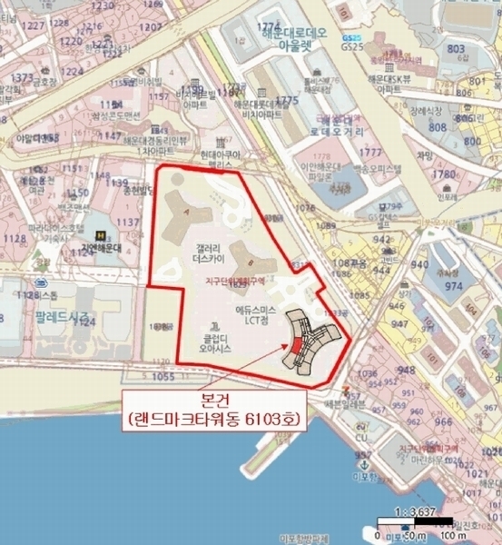 2025타경478 부산광역시 해운대구 달맞이길 30, 엘시티 랜드마크타워동 61층 6103호 숙박(콘도등) 경매 이미지