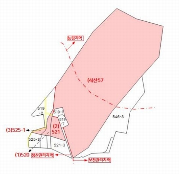 2025타경515 충청남도 서산시 음암면 부산리 520 임야 경매 이미지