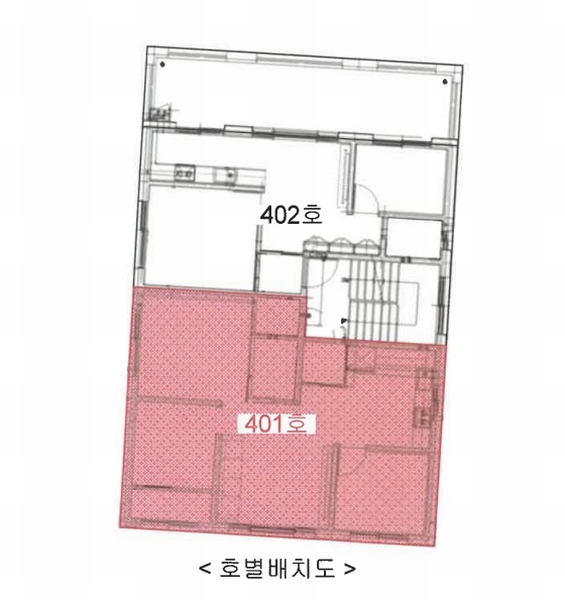 2025타경51939 경기도 안산시 단원구 화정천서로7안길 31-1, 퀸즈팰리스 4층 401호 다세대(빌라)[공급19평형] 경매 이미지