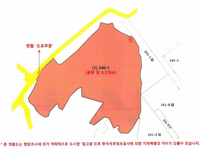 2025타경591 경상남도 하동군 고전면 전도리 240-1 임야 경매 이미지