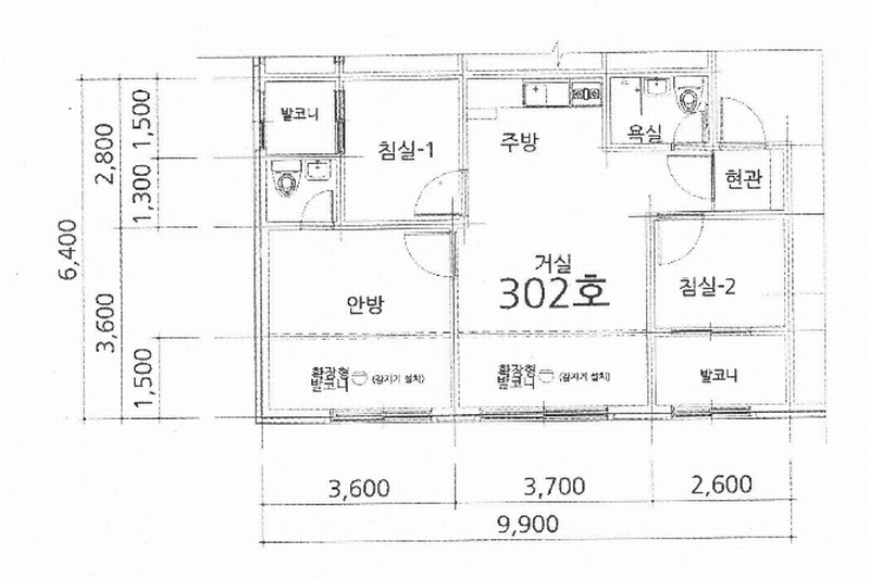 2025타경51828 경기도 안산시 상록구 고목로 71-17, 명성카운티 3층 302호 다세대(빌라)[공급15평형] 경매 이미지
