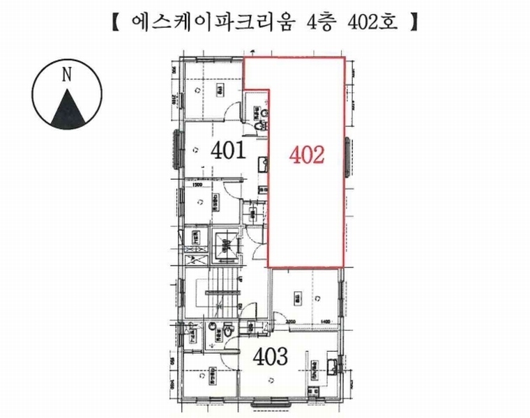2024타경143651 서울특별시 강서구 강서로43길 47, 에스케이파크리움 4층 402호 다세대(빌라)[공급9평형] 경매 이미지