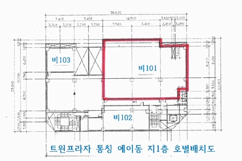 2025타경482 경기도 시흥시 비둘기공원7길 39, 트윈프라자 지1층 비101호 근린상가 경매 이미지