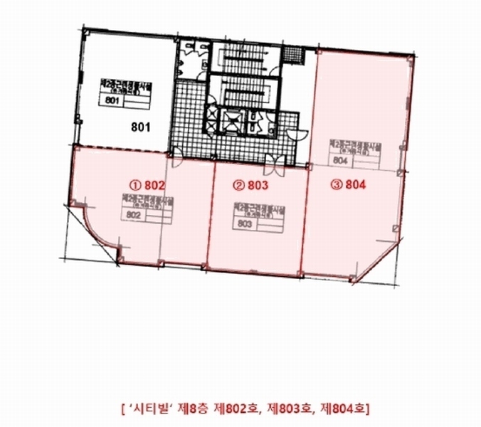 2025타경533 경상남도 김해시 경원로55번길 2, 씨티빌 8층 802호외2개호 근린상가 경매 이미지