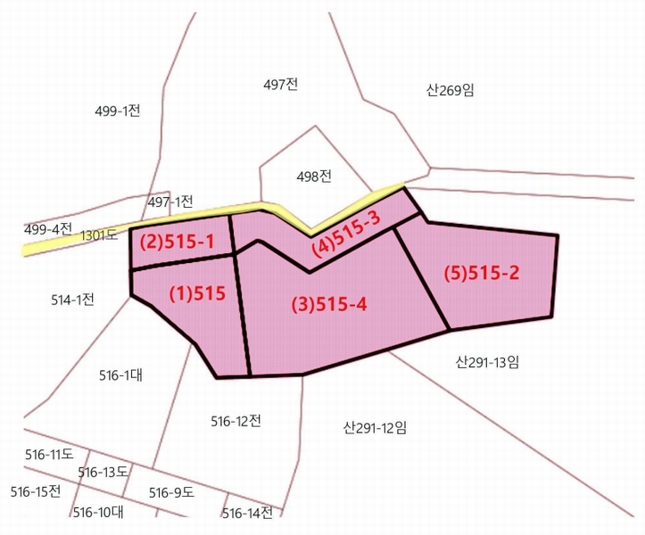 2025타경52311 경기도 안산시 단원구 대부남동 515 농지 경매 이미지