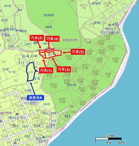 2025타경52311 경기도 안산시 단원구 대부남동 515 농지 경매 이미지