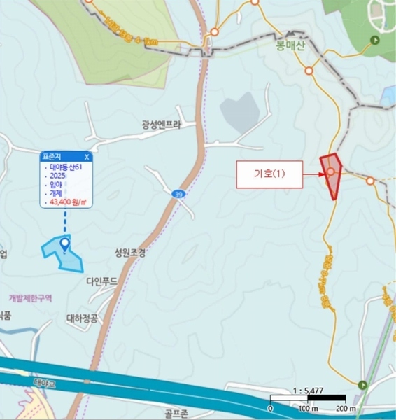 2025타경51038 경기도 시흥시 대야동 산46-8 임야 경매 이미지