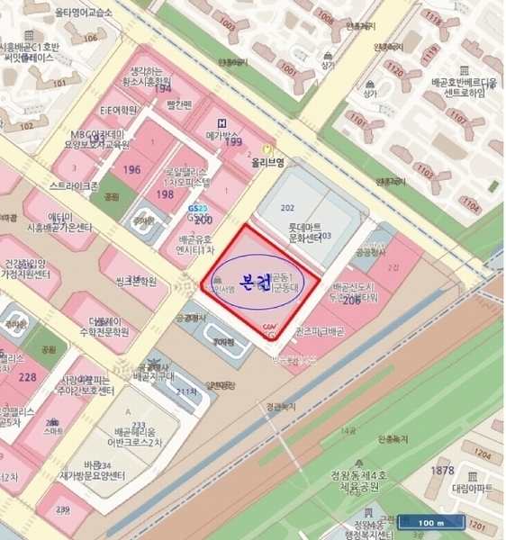 2025타경51564 경기도 시흥시 서울대학로278번길 61, 서영베니스스퀘어 4층 438호 근린상가 경매 이미지