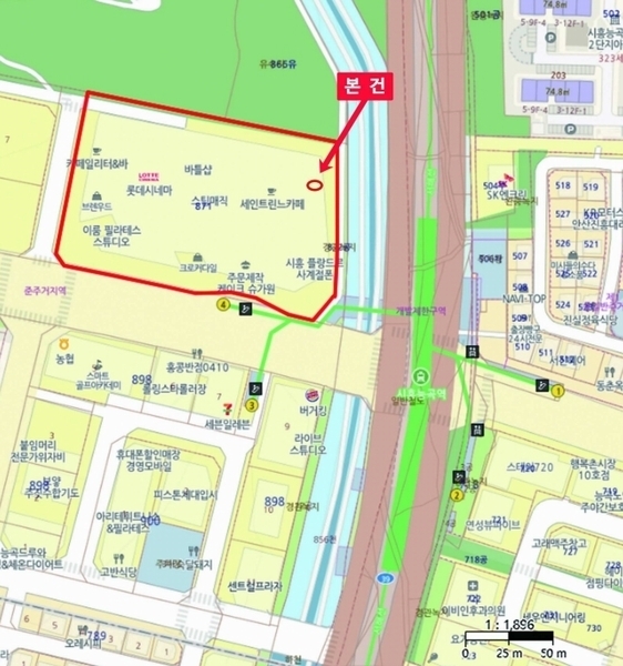 2024타경72595 경기도 시흥시 장현능곡로 155, 시흥플랑드르 지하1층 비1012호 근린상가 경매 이미지