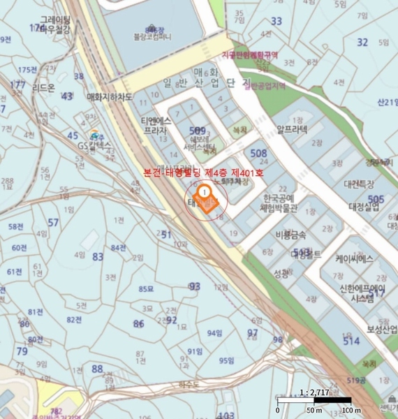 2025타경52391 경기도 시흥시 매화산단2길 19, 태영빌딩 4층 401호 근린상가 경매 이미지