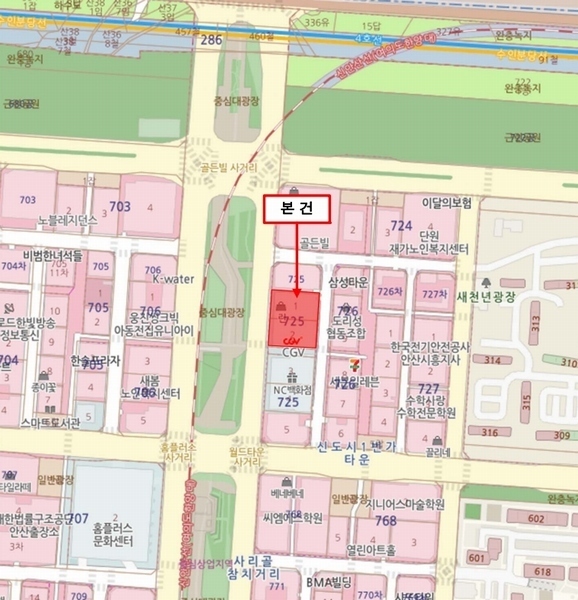 2025타경52768 경기도 안산시 단원구 광덕대로 194, 스타맥스타워1 6층 4-3호 근린상가 경매 이미지