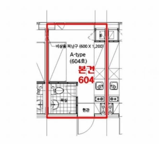 2025타경52845 경기도 안산시 단원구 화정천서로1길 5, 선부더빌 6층 604호 다세대(빌라) 경매 이미지