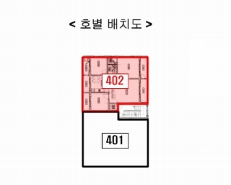 2025타경52958 경기도 안산시 상록구 초당1안길 8-1, 다세대주택 4층 402호 다세대(빌라)[공급21평형] 경매 이미지