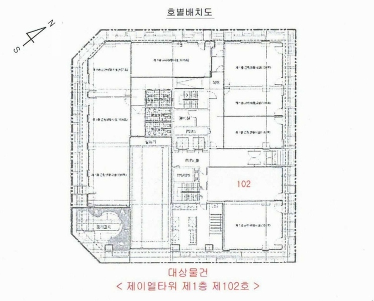 2024타경6055 경기도 시흥시 은계중앙로306번길 71, 제이엘타워 1층 102호 근린상가 경매 이미지