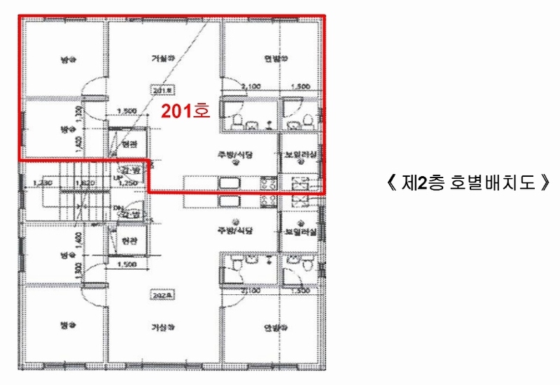 2024타경675 경기도 안산시 상록구 부곡로2길 5-1, 모아빌 2층 201호 다세대(빌라)[공급25평형] 경매 이미지
