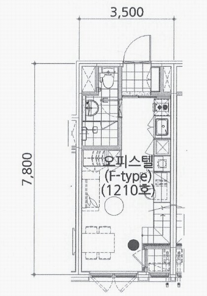 2025타경51766 경기도 안산시 단원구 고잔1길 70, 아피체 12층 1210호 오피스텔 경매 이미지