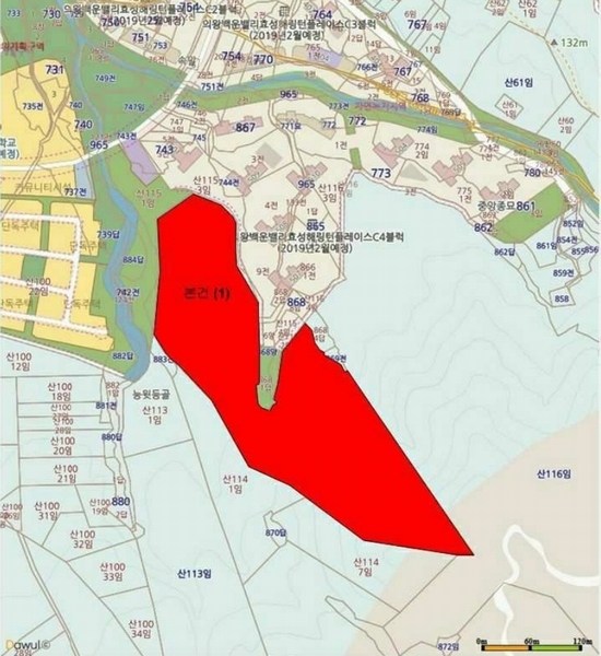2019타경37 경기도 의왕시 학의동 산115 임야 경매 이미지