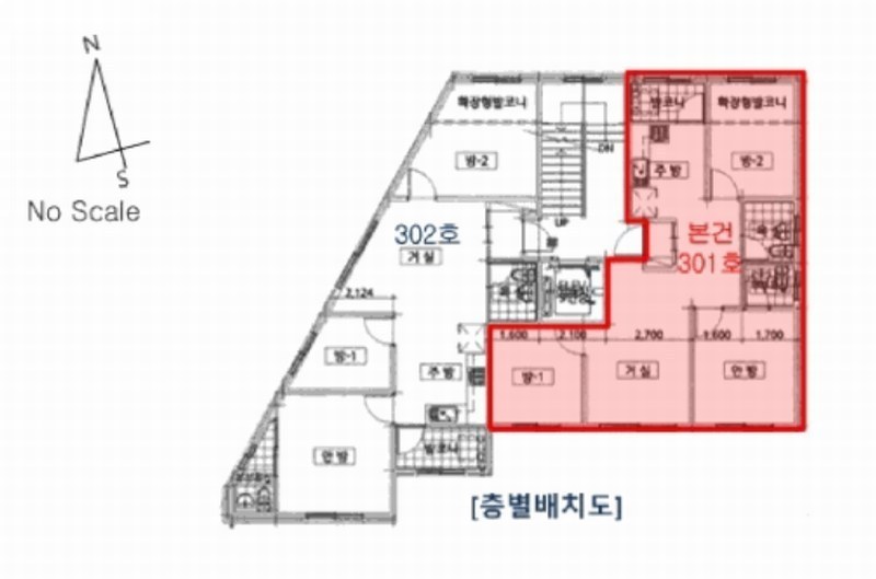 2025타경52 경기도 안양시 만안구 삼막로96번길 39, 엘림하우스2단지 207동 3층 301호 다세대(빌라)[공급32평형] 경매 이미지