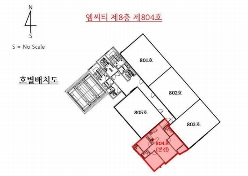 2025타경100801 경기도 안양시 만안구 만안로 131, 엠씨티 8층 804호 오피스텔[계약41평형] 경매 이미지