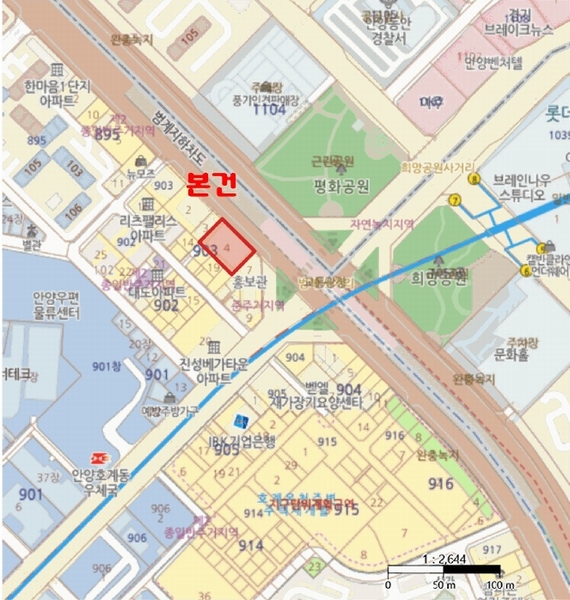 2025타경100805 경기도 안양시 동안구 호계동 903-4 근린상가 경매 이미지