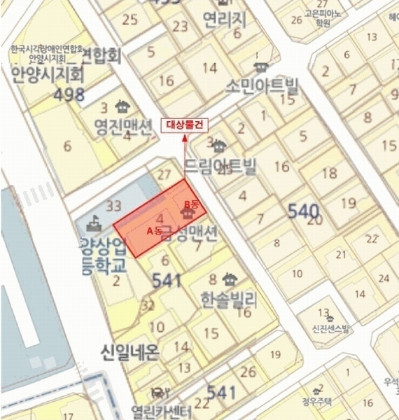 2025타경100916 경기도 안양시 만안구 냉천로28번길 13-15, 금성맨션 에이동 2층 202호 다세대(빌라)[공급21평형] 경매 이미지