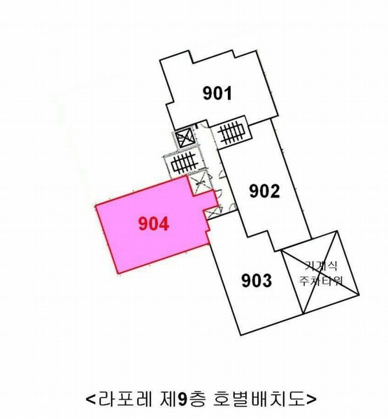 2025타경101057 경기도 군포시 군포역2길 5, 라포레 9층 904호 오피스텔[계약32평형] 경매 이미지
