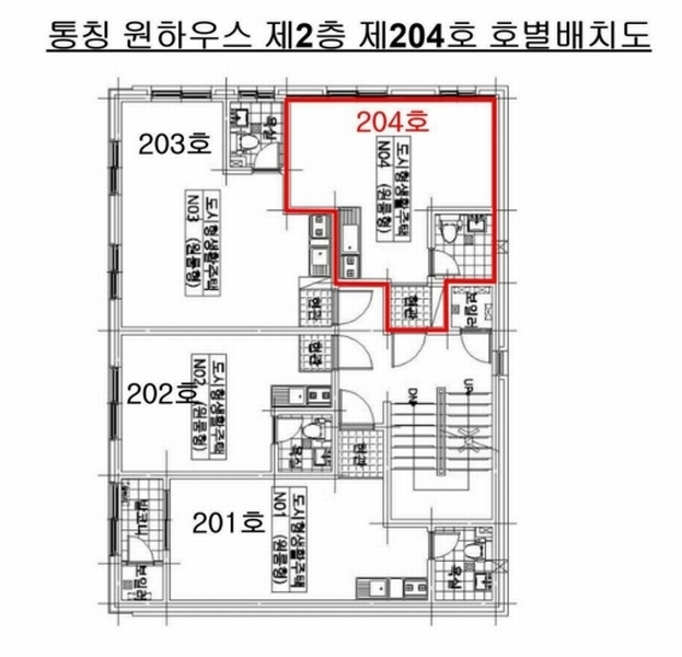 2025타경100426 경기도 안양시 만안구 안양로343번길 83-5, 원하우스 2층 204호 다세대(빌라)[공급9평형] 경매 이미지