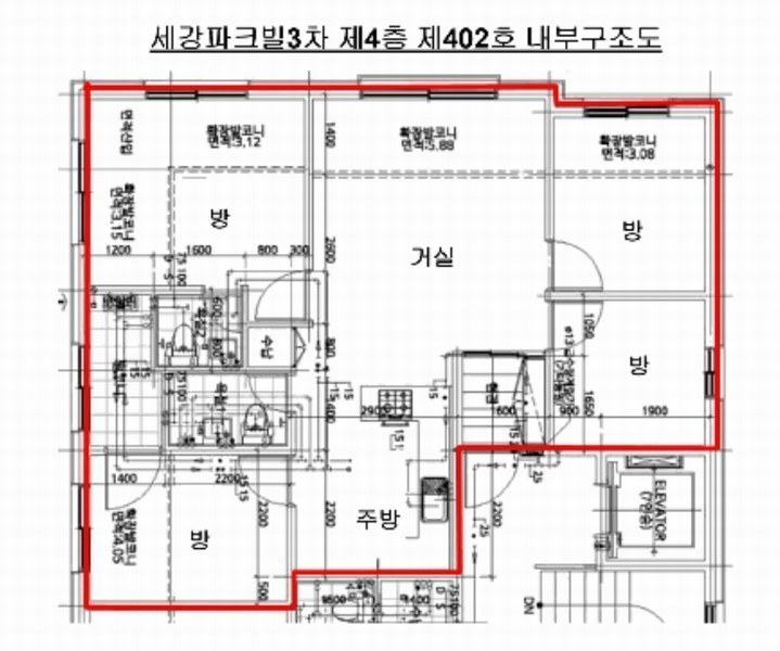 2025타경100846 경기도 안양시 만안구 병목안로130번길 172-11, 세강파크빌3차 4층 402호 다세대(빌라) 경매 이미지
