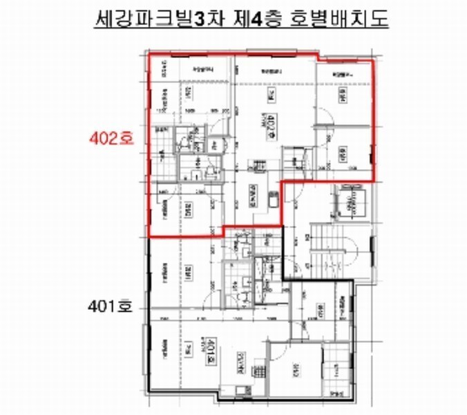 2025타경100846 경기도 안양시 만안구 병목안로130번길 172-11, 세강파크빌3차 4층 402호 다세대(빌라) 경매 이미지