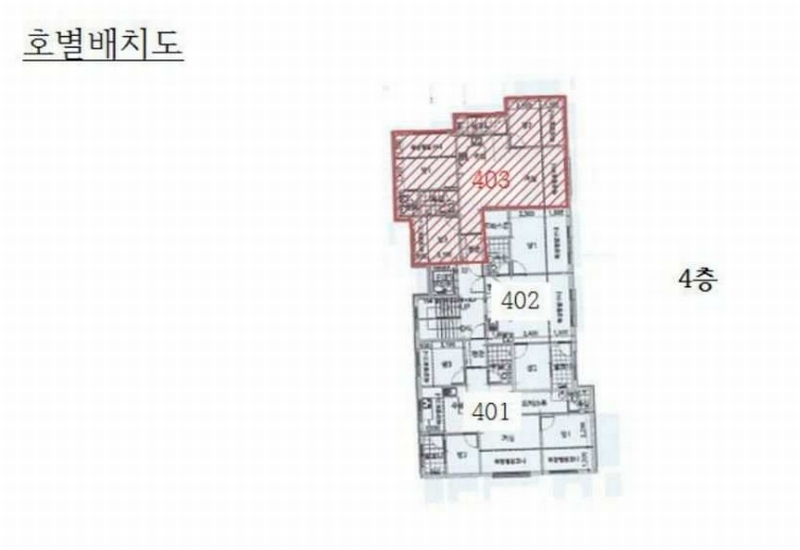 2025타경100962 경기도 안양시 만안구 병목안로130번길 58-10, 그린힐빌리지 에이동 4층 403호 다세대(빌라)[공급20평형] 경매 이미지