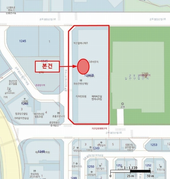 2025타경101117 경기도 군포시 군포첨단산업2로7번길 8, 군포에이스더블유밸리지식산업센터 10층 1029호 아파트형공장 경매 이미지