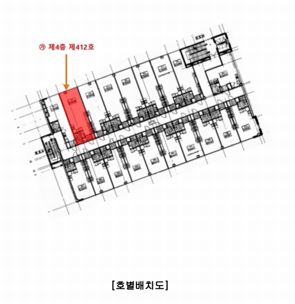 2025타경101140 경기도 안양시 동안구 경수대로 701, 구분건물 4층 412호 오피스텔[계약21평형] 경매 이미지