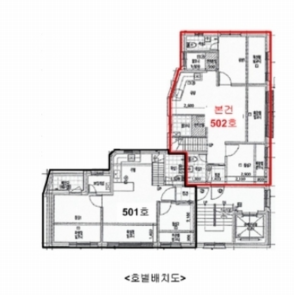 2022타경105420 경기도 의왕시 청계로 207-9, 청계437 5층 502호 다세대(빌라) 경매 이미지