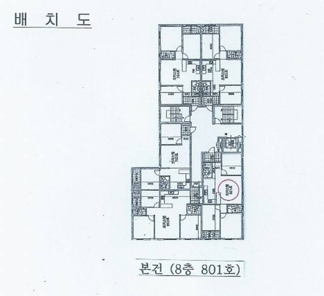 2024타경109624 경기도 안양시 만안구 현충로 26, 이호드림파크빌 8층 801호 오피스텔[계약40평형] 경매 이미지