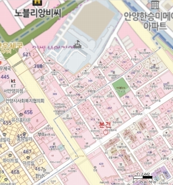 2024타경109624 경기도 안양시 만안구 현충로 26, 이호드림파크빌 8층 801호 오피스텔[계약40평형] 경매 이미지