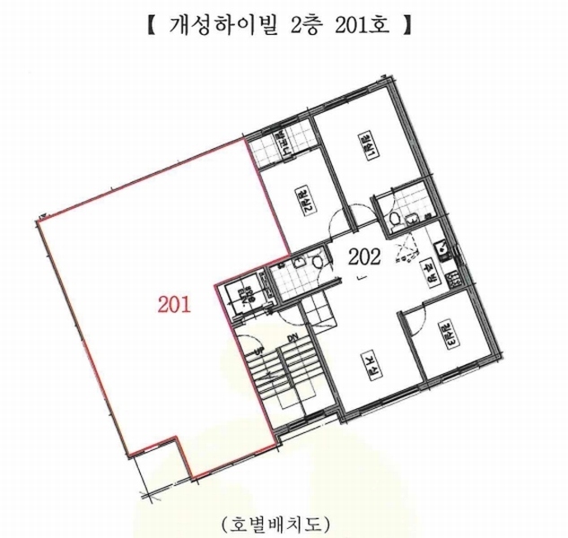 2025타경100365 경기도 안양시 만안구 예술공원로64번길 20-15, 주건축물 1동 2층 201호 다세대(빌라)[공급22평형] 경매 이미지