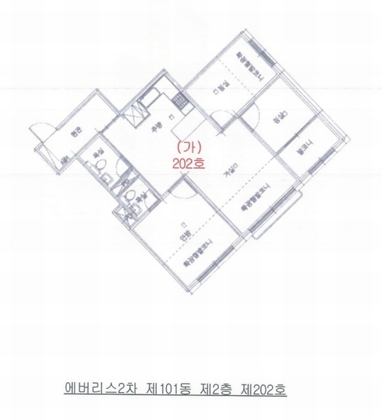 2025타경100770 경기도 의왕시 월암새터마을길 19, 에버리스2차 101동 2층 202호 다세대(빌라)[공급17평형] 경매 이미지