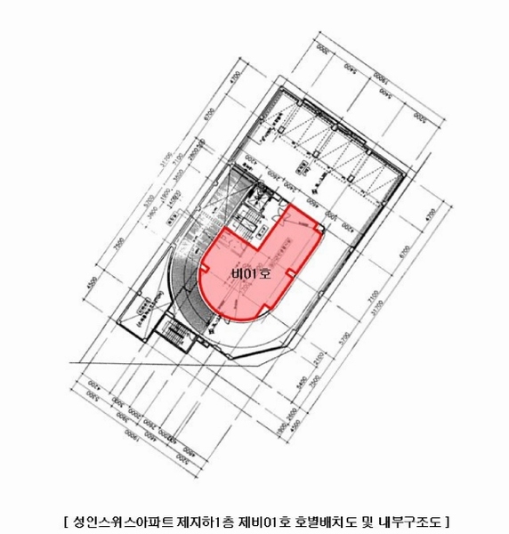 2025타경100836 경기도 군포시 봉성로5번길 33, 성인스위스아파트 지하1층 비01호 근린상가 경매 이미지