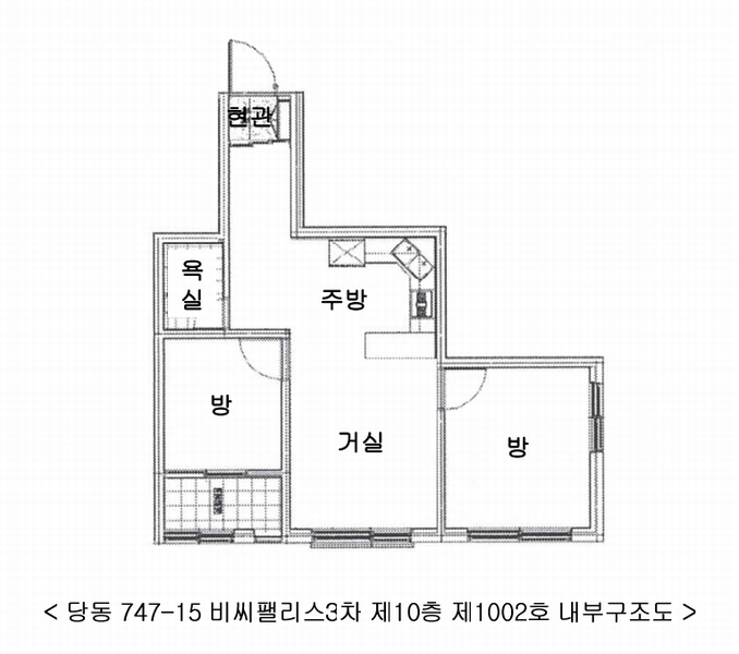 2025타경100862 경기도 군포시 군포로580번길 28, 비씨팰리스3차 10층 1002호 오피스텔[계약20평형] 경매 이미지