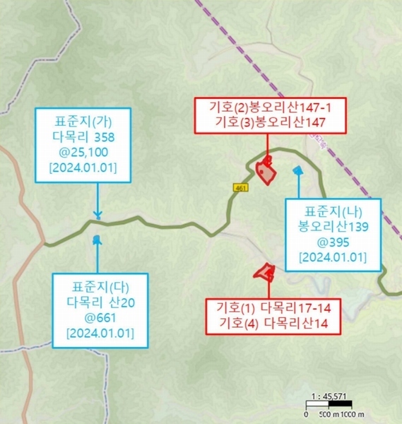 2024타경51904 강원특별자치도 화천군 상서면 봉오리 산147-1 임야 경매 이미지