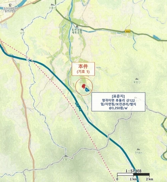 2025타경1234 강원특별자치도 홍천군 영귀미면 후동리 산128 임야 경매 이미지