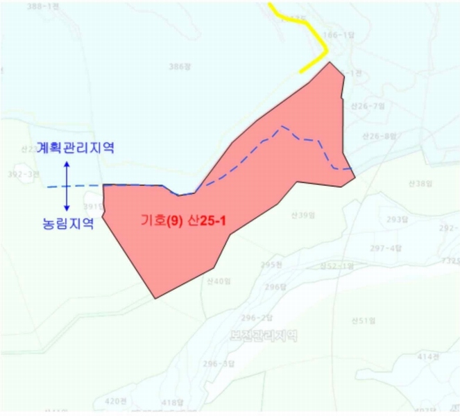 2025타경1654 충청북도 음성군 감곡면 문촌리 산25-1 임야 경매 이미지