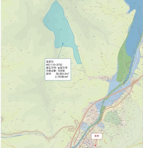2025타경50529 강원특별자치도 춘천시 남산면 산수리 산165-4 임야 경매 이미지