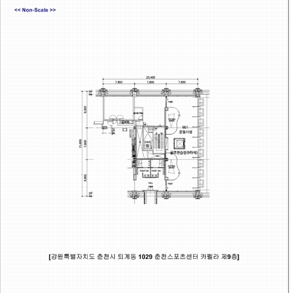 2025타경50695 강원특별자치도 춘천시 지석로 88, 춘천스포츠센터카펠라 8층 801호외1개호 근린상가 경매 이미지