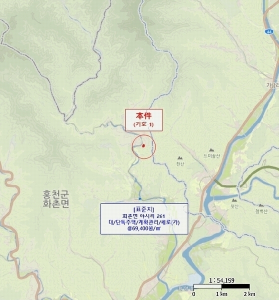 2025타경50912 강원특별자치도 홍천군 화촌면 야시대리 378-2 대지 경매 이미지