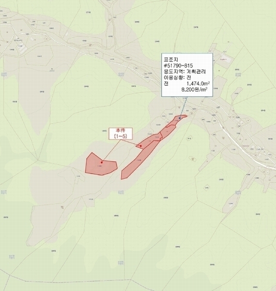 2024타경56114 강원특별자치도 화천군 상서면 부촌리 1124 농지 경매 이미지