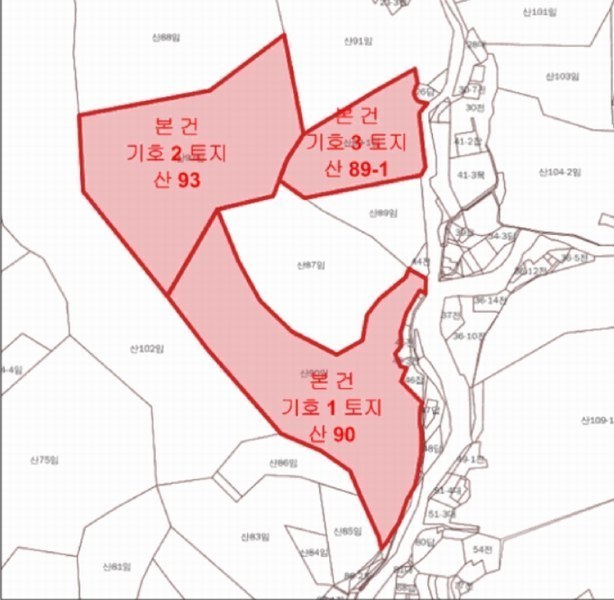 2025타경50711 강원특별자치도 춘천시 사북면 고성리 산90 임야 경매 이미지