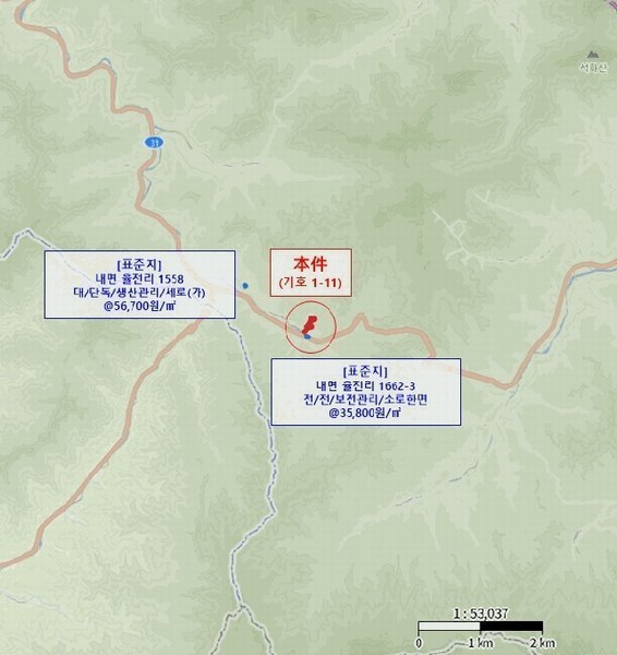 2025타경50749 강원특별자치도 홍천군 내면 율전리 1657-2 농지 경매 이미지