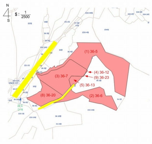 2025타경50922 충청북도 청주시 청원구 내수읍 초정리 36-5 임야 경매 이미지