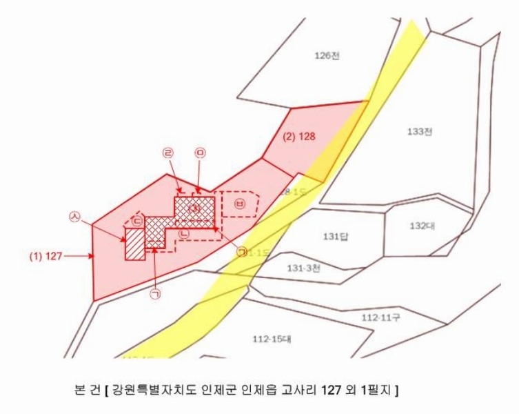 2025타경1395 강원특별자치도 인제군 인제읍 고사리 128 숙박시설 경매 이미지